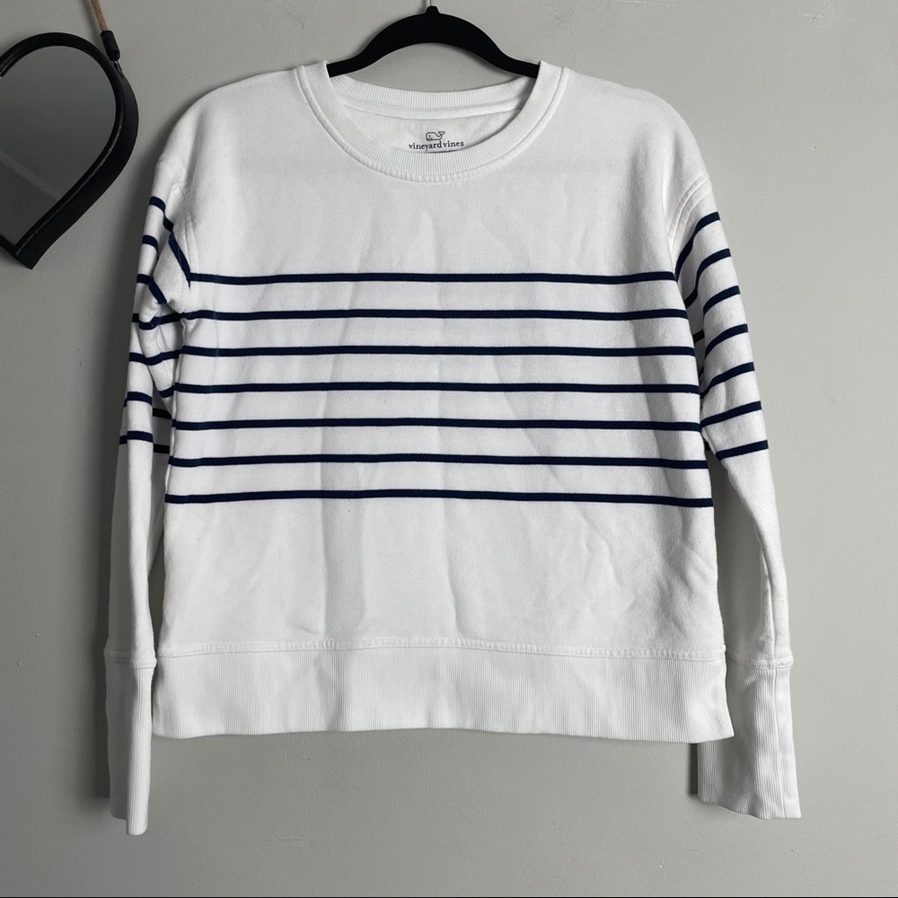 Vineyard Vines Whale Striped Sweatshirt Size XXS